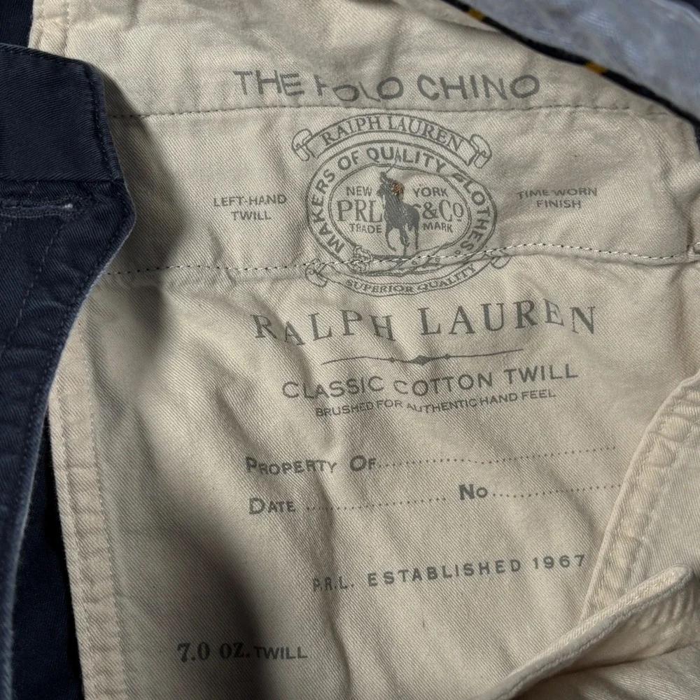 Polo Ralph Lauren Shorts Mens 40 Navy Nautical Embroidered Sailing Chino Stretch